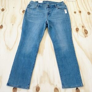 NEW Old Navy Womens Jeans 14 Long  Mid Rise Curvy Profile Denim  Boot Cut
